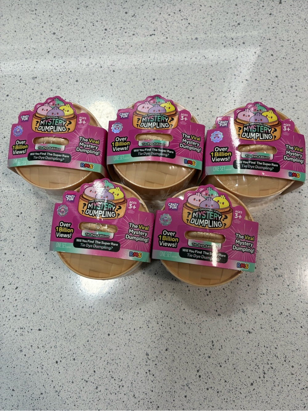 RMS Mystery Dumpling Mini Tie Dye Edition Pink Surprise Collectible (5 Pack)